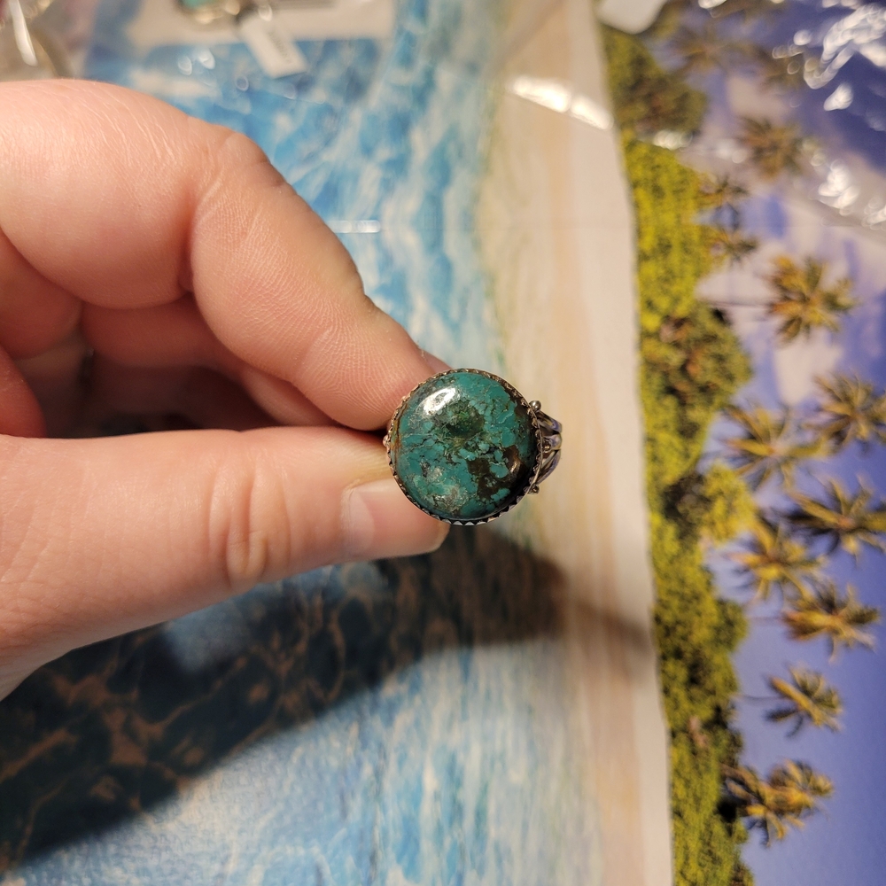 Turquoise Statment Sterling Silver Ring